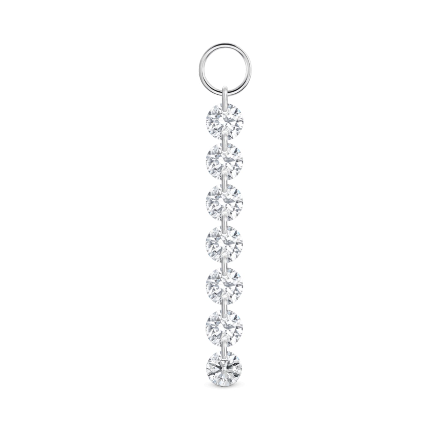 7 Floating Diamonds Charm