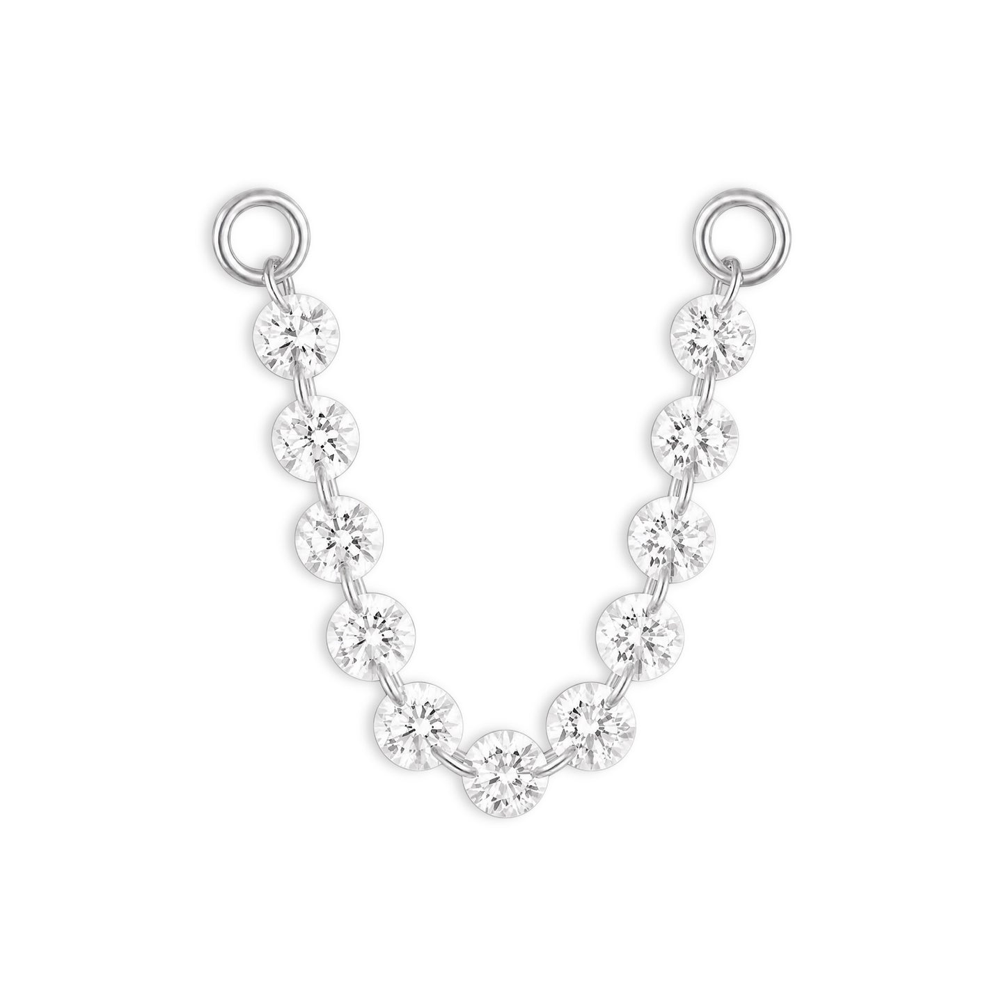 10 Floating Lab Grown Diamonds Connecting Charm