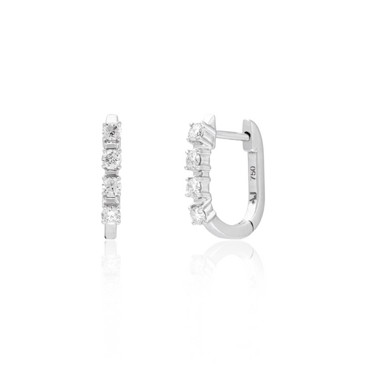 11mm Hoops With Diamonds